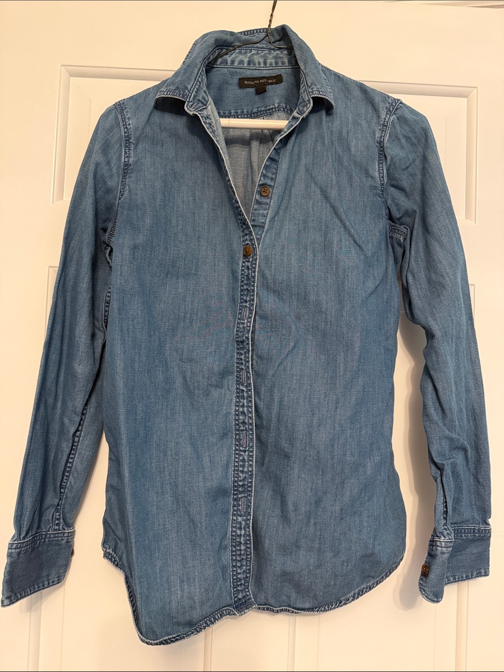 Banana Republic Light Blue Denim Button-Down Shirt